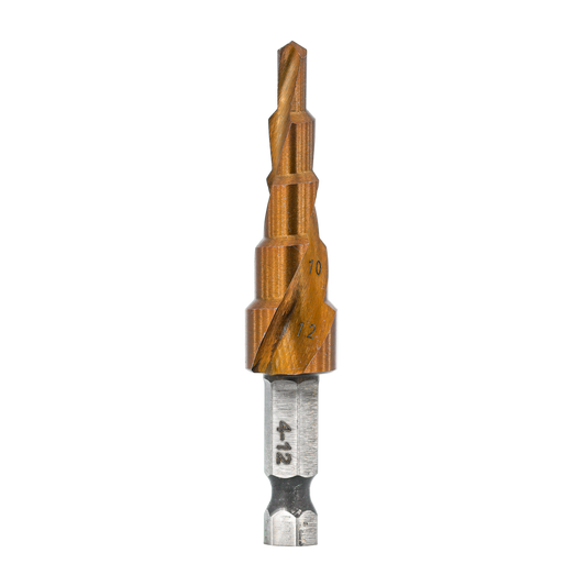 Step Drill Bit - M35 4-12mm 2mm (Uncoated)