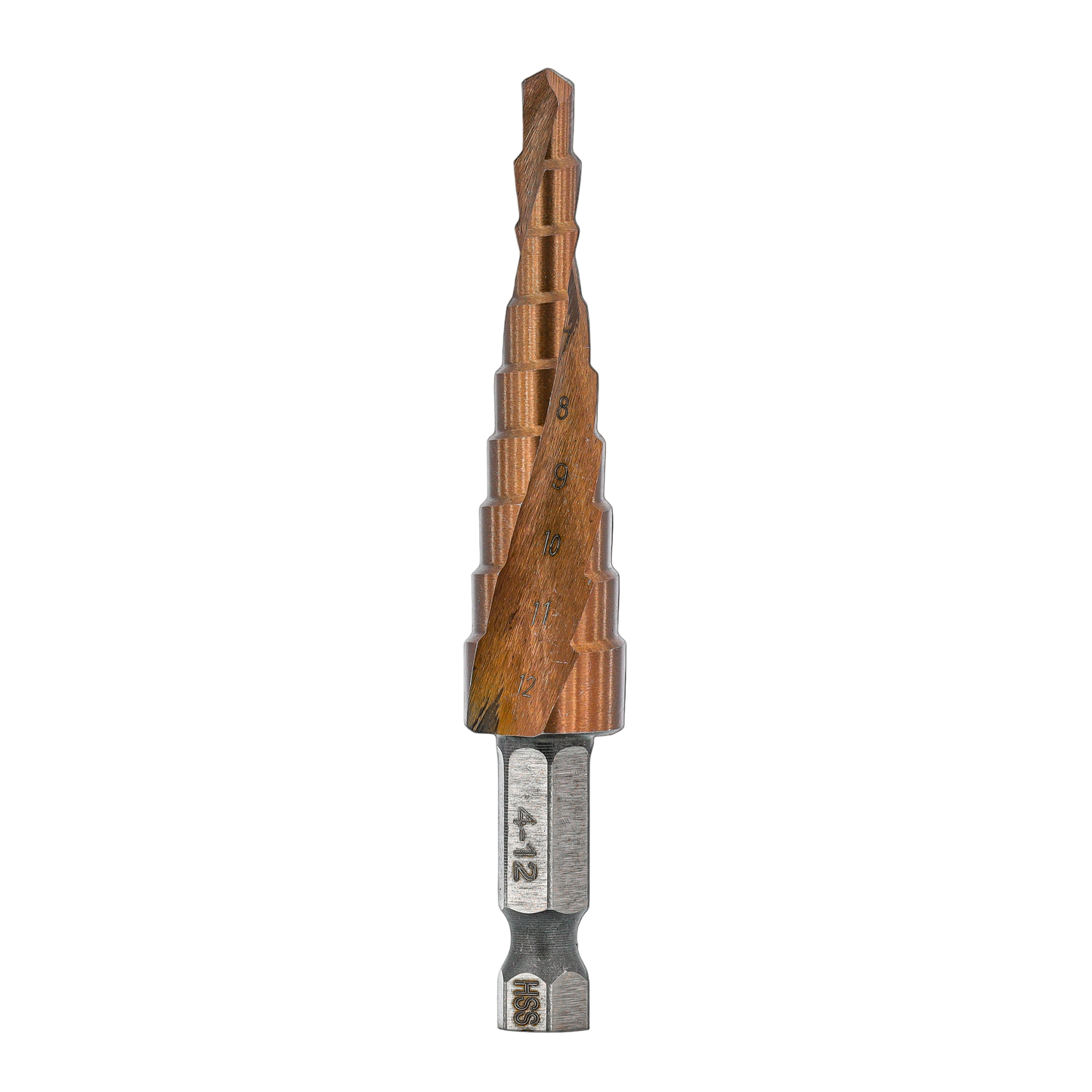 Step Drill Bit - M35 4-12mm 1mm (Uncoated)