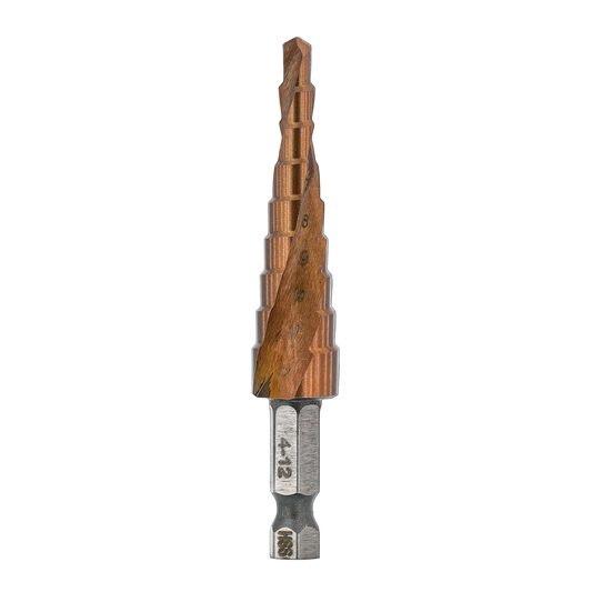 Step Drill Bit - M35 4-12mm 1mm (Uncoated)