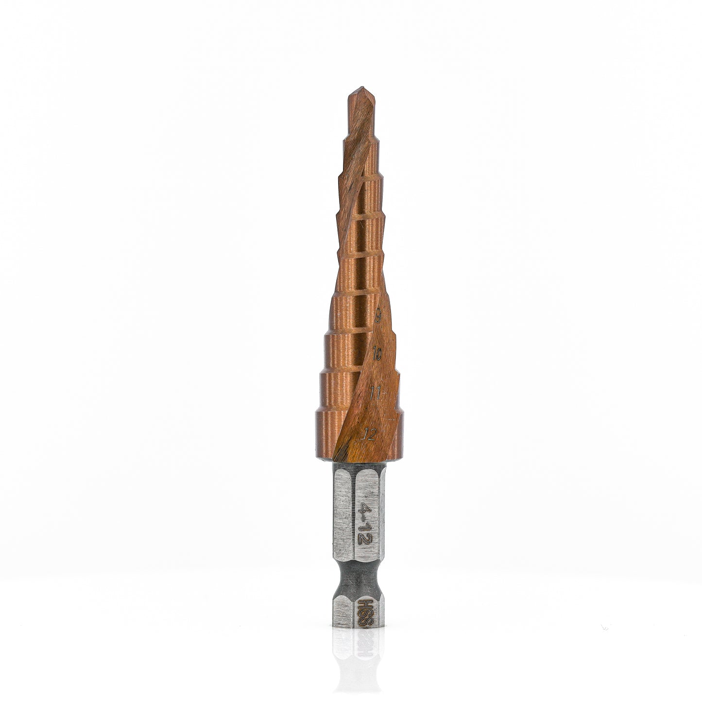 Step Drill Bit - M35 4-12mm 1mm (Uncoated)